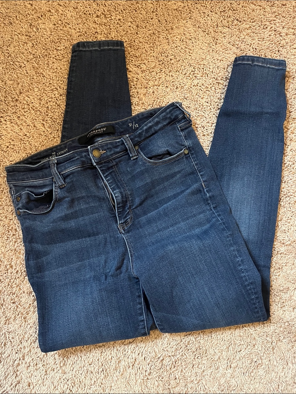 Liverpool Dark Blue Women’s Skinny Jeans - Classic Stretch Denim
